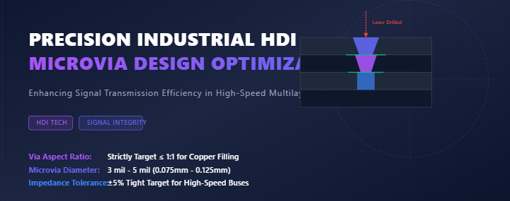 Últimos blogs da empresa sobre Tecnologia HDI: otimização do projeto de microvias em PCBs HDI para melhorar a transmissão de sinal para controladores industriais