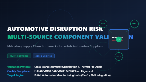 Últimos blogs da empresa sobre Mitigando o risco de interrupção automotiva: fornecedores poloneses de componentes adotam a validação multi-fonte