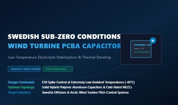 Últimos blogs da empresa sobre Navigating Swedish Sub-Zero Conditions: Capacitor Selection and Thermal Derating for Wind Turbine PCBA